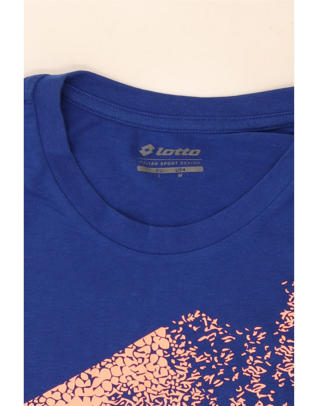 Lotto Herren Grafik-T-Shirt-Oberteil Mittelblau