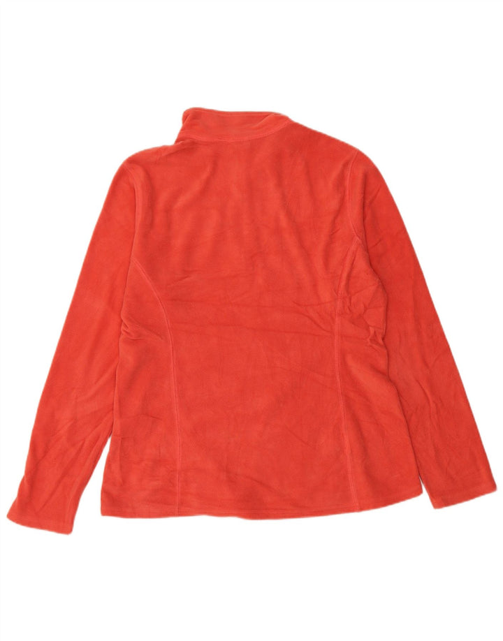 EDDIE BAUER Damen-Fleecepullover mit Reißverschluss, UK 12, Mittelorange, Polyester