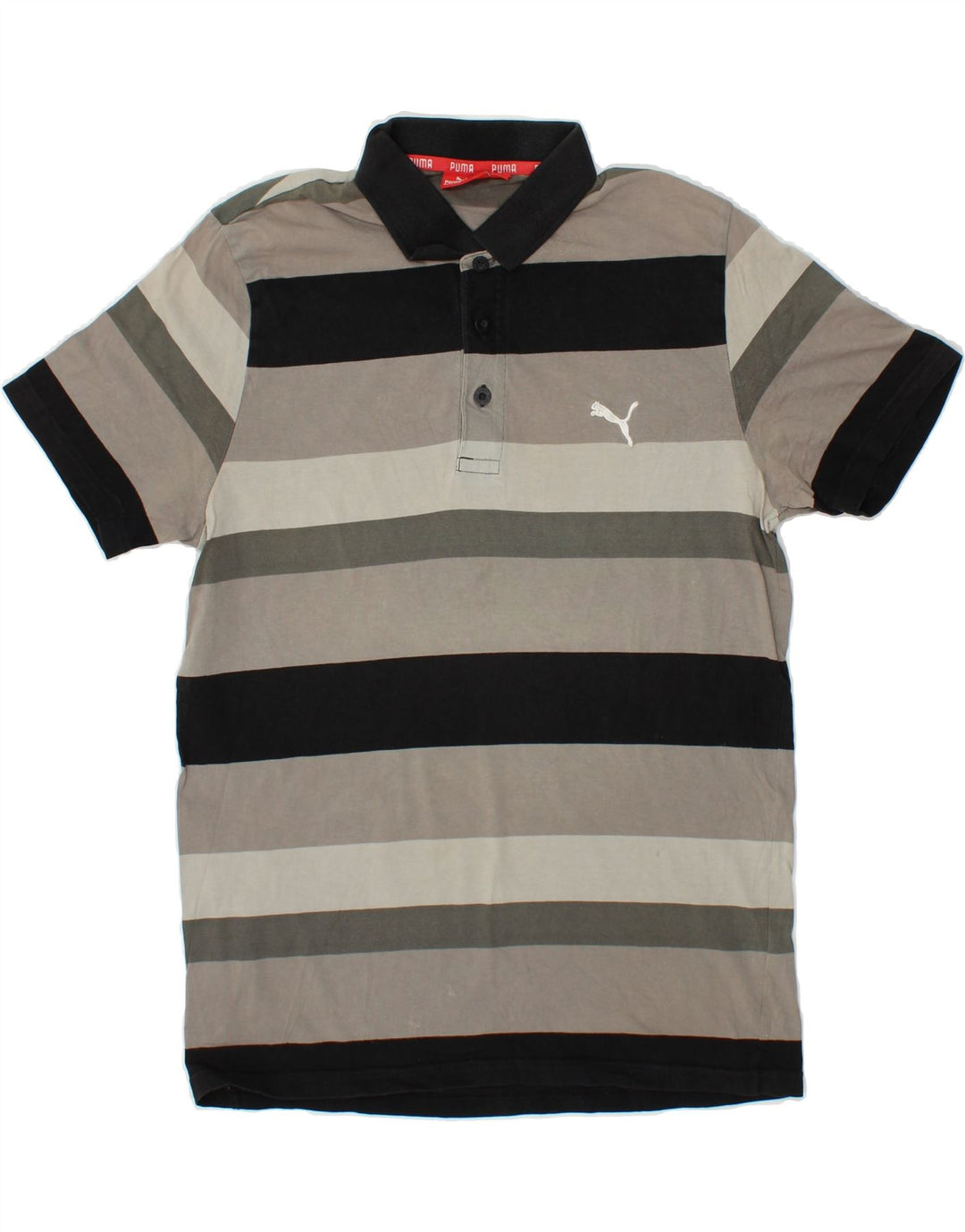 PUMA Herren Poloshirt Mittelgrau gestreift