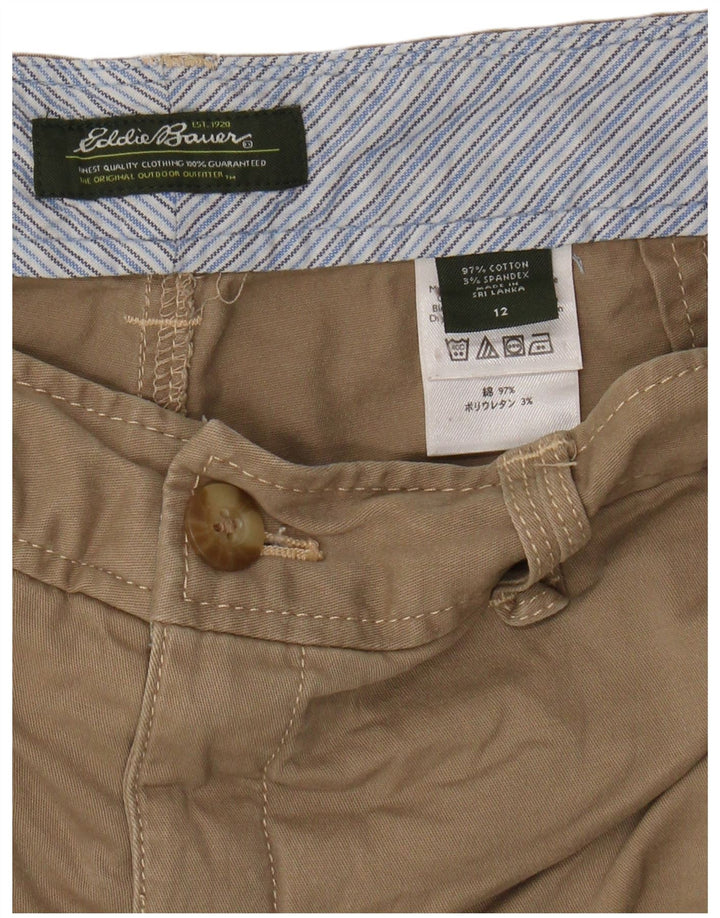 EDDIE BAUER Herren Bermudashorts US 12 Large W34 Beige Baumwolle