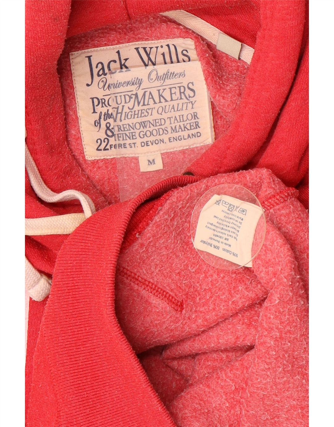 JACK WILLS Herren-Kapuzenpullover mit Grafik, mittelrote Baumwolle