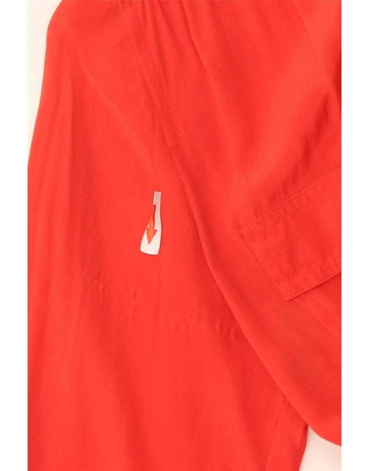 J. Crew Damenhemd US 6 Mittelrote Seide