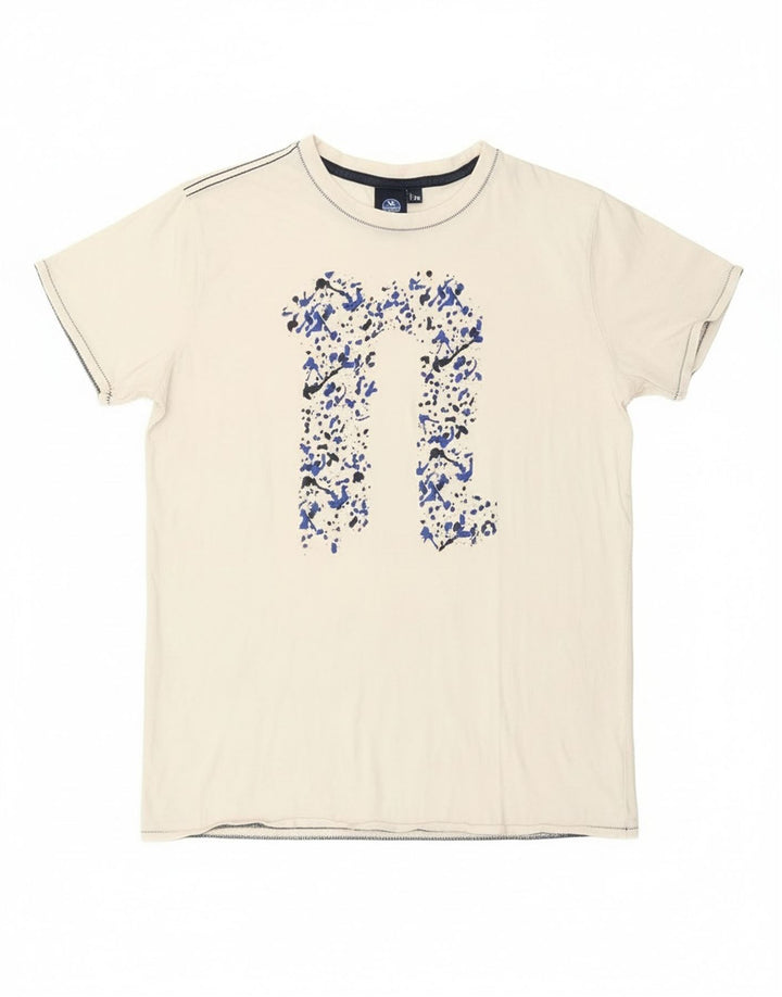 North Sails Grafik-T-Shirt für Jungen, 15–16 Jahre, cremefarben gepunktet