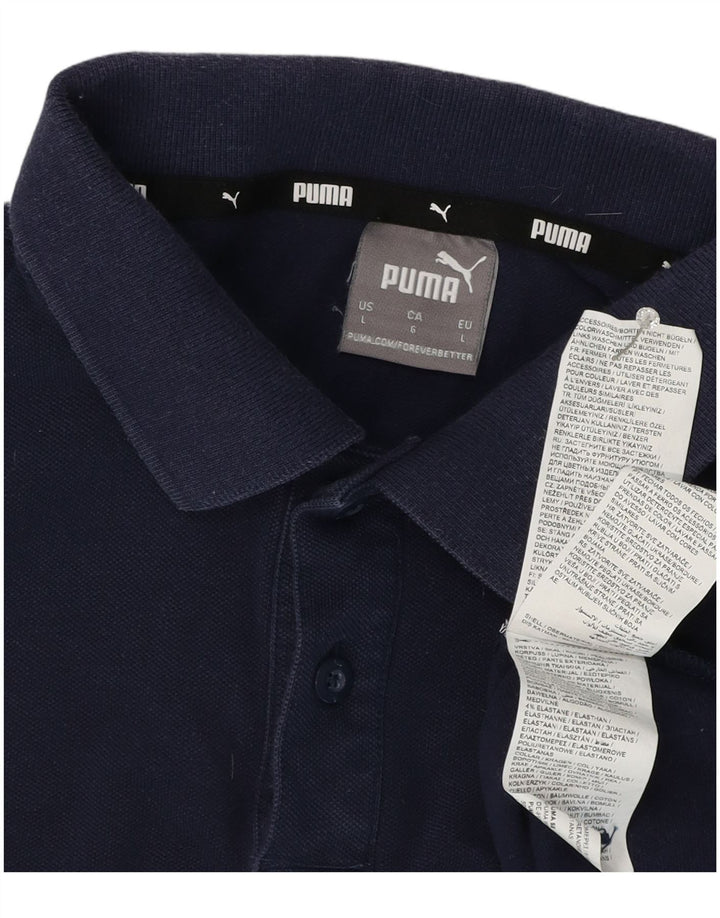 Puma Herren-Poloshirt, groß, marineblau, Baumwolle