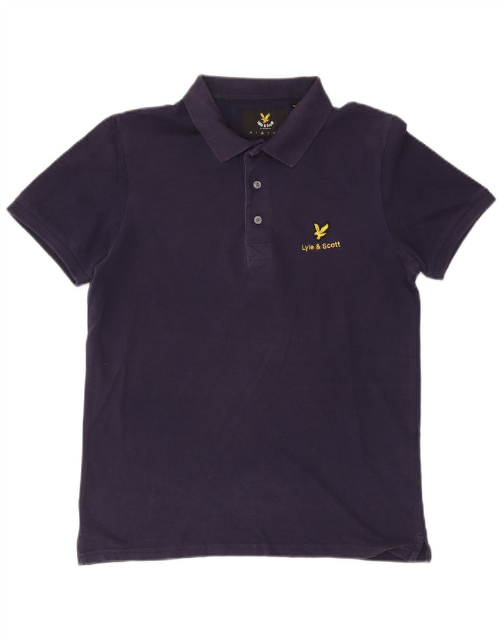 Lyle & Scott Herren-Poloshirt, mittelgroß, marineblau, Baumwolle