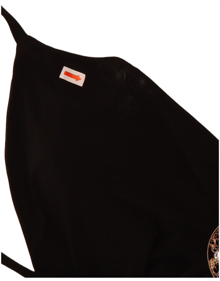 Joseph Ribkoff Damen-Cami-Top mit Rüschen vorne, UK 44, Größe L, Schwarz, Polyester