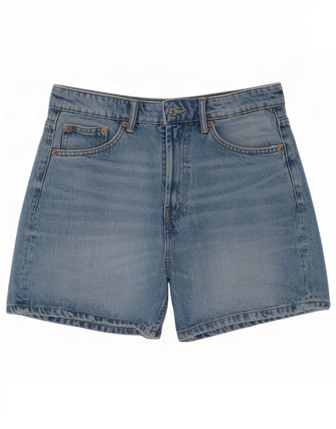 Zara Damen Jeansshorts EU 38 Small W28 Blaue Baumwolle
