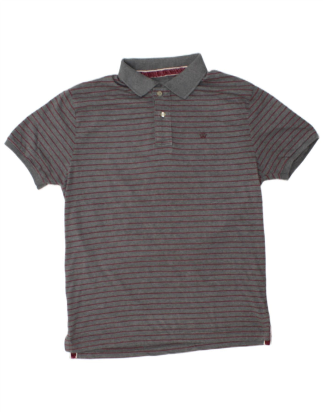Scout Herren Poloshirt 2XL grau gestreift aus Baumwolle