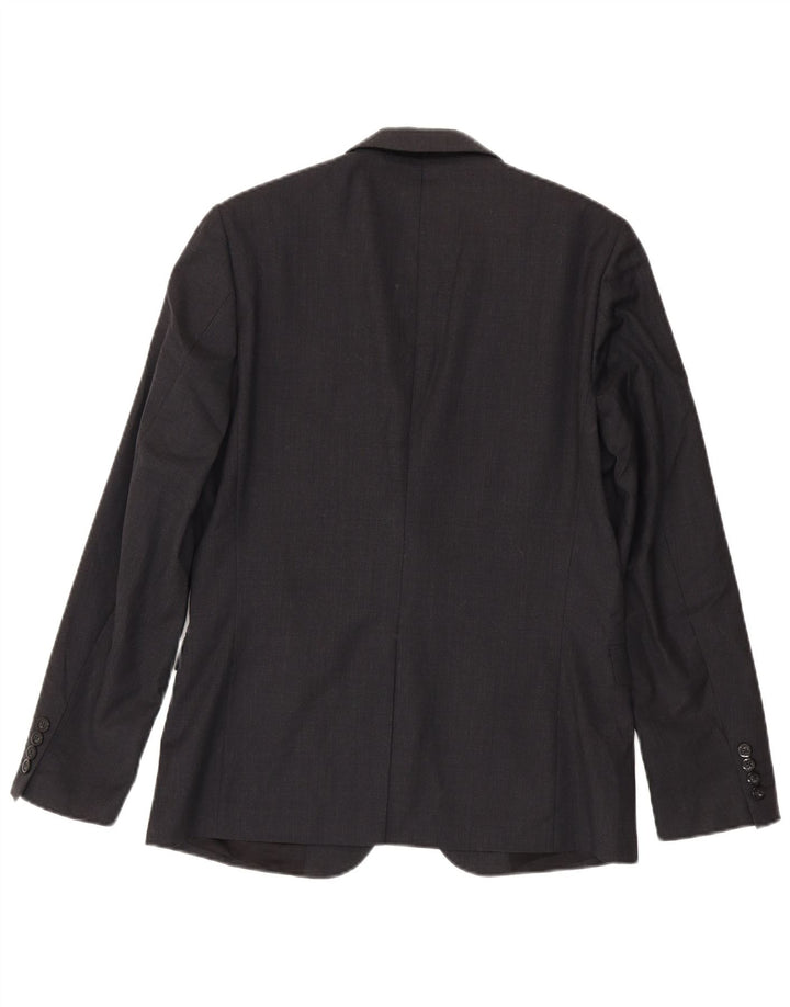 Dkny Herren-Blazer mit 2 Knöpfen, UK 40, große graue Wolle