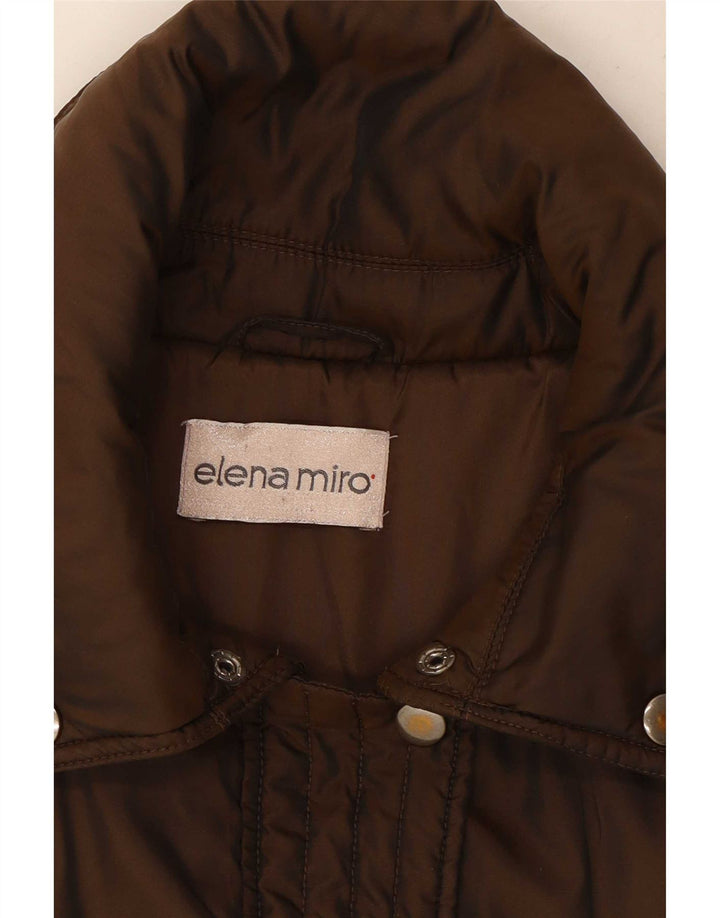 ELENA MIRO Damen Wattierte Jacke UK 18 XL Braun Polyester