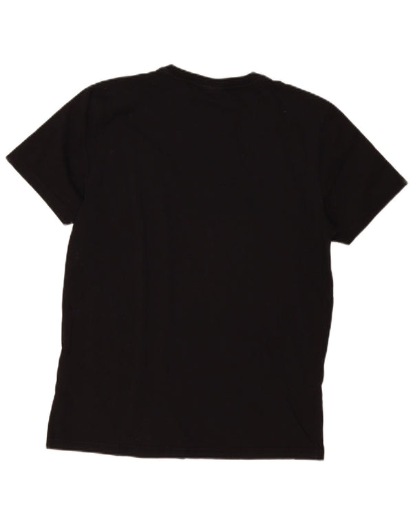 Napapijri Herren T-Shirt Top Medium Schwarz Baumwolle