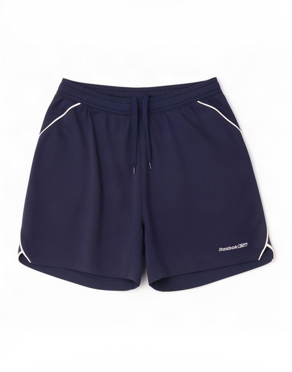 Reebok Mens Sport Shorts Small Navy Blue Polyester