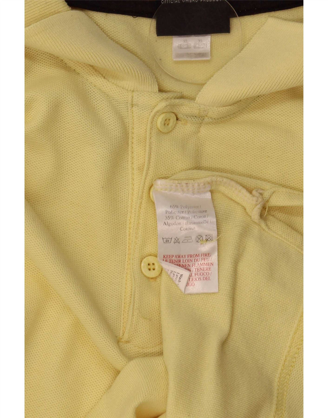 Umbro Herren Poloshirt XL Gelb Polyester