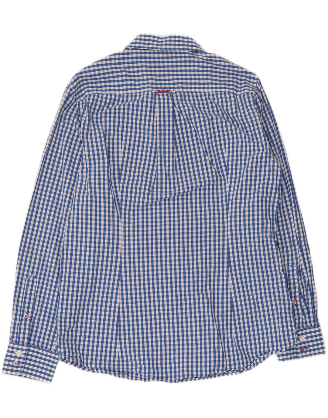 Crew Clothing Herren-Hemd mit klassischer Passform, groß, blaues Gingham-Baumwolle