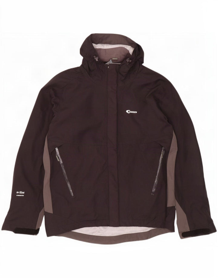 Nordsen Herren-Regenjacke mit Kapuze, UK 38, Mittelschwarz, Colourblock-Nylon