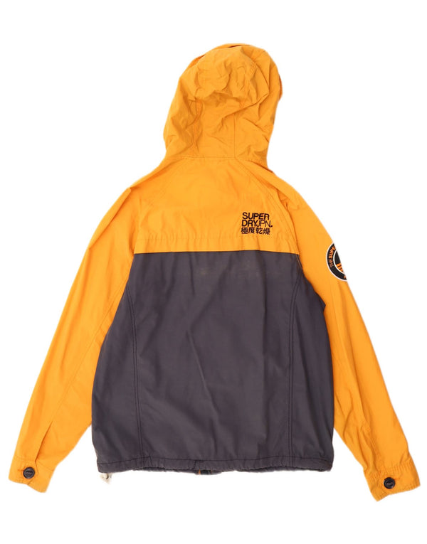 Superdry Herren-Windbreaker-Jacke mit Grafik, UK 40, Größe L, Orange, Farbblock