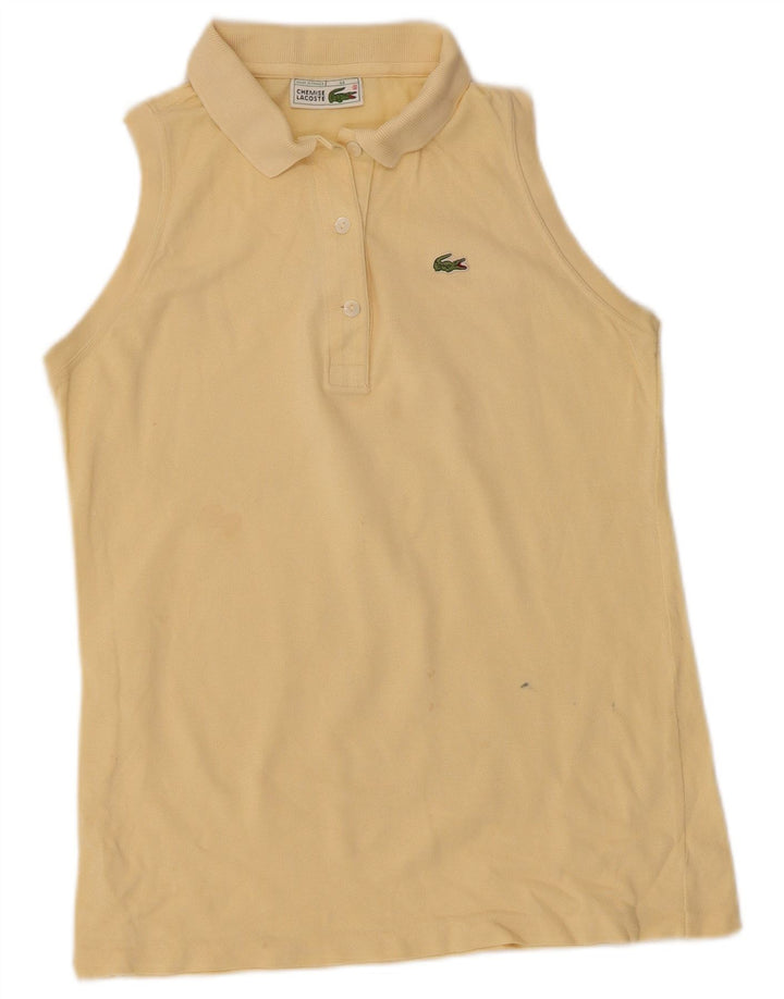 Lacoste Damen ärmelloses Poloshirt, Größe 44, groß, Gelb