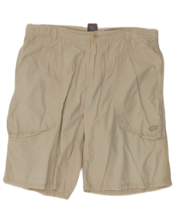 Nike Herren Shorts W34 Mittelgrüne Baumwolle