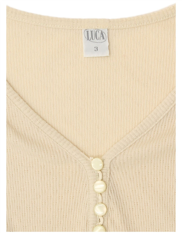 Vintage Damen Body UK 8 Small Off White