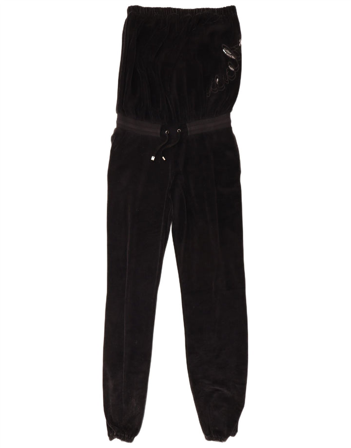 Trägerloser Damen-Jumpsuit aus Velours von Iceberg, Größe 44, mittelschwarz, Baumwolle