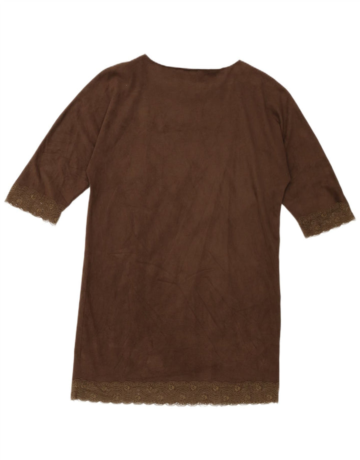 Übergroßes Etuikleid von ZARA für Damen, Gr. 10, Größe S, Braun