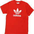 ADIDAS Mens Graphic T-Shirt Top Medium Red Cotton Vintage Adidas and Second-Hand Adidas from Messina Hembry 