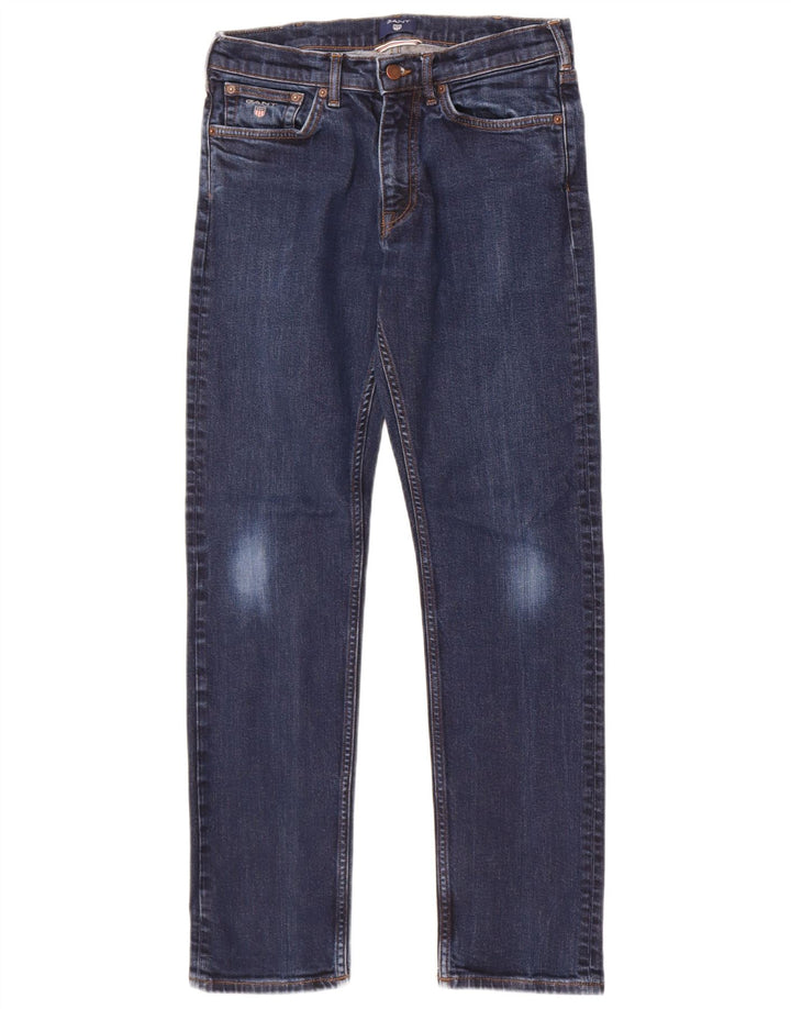 Gant Herren Slim Jeans W30 L32 Marineblau Baumwolle