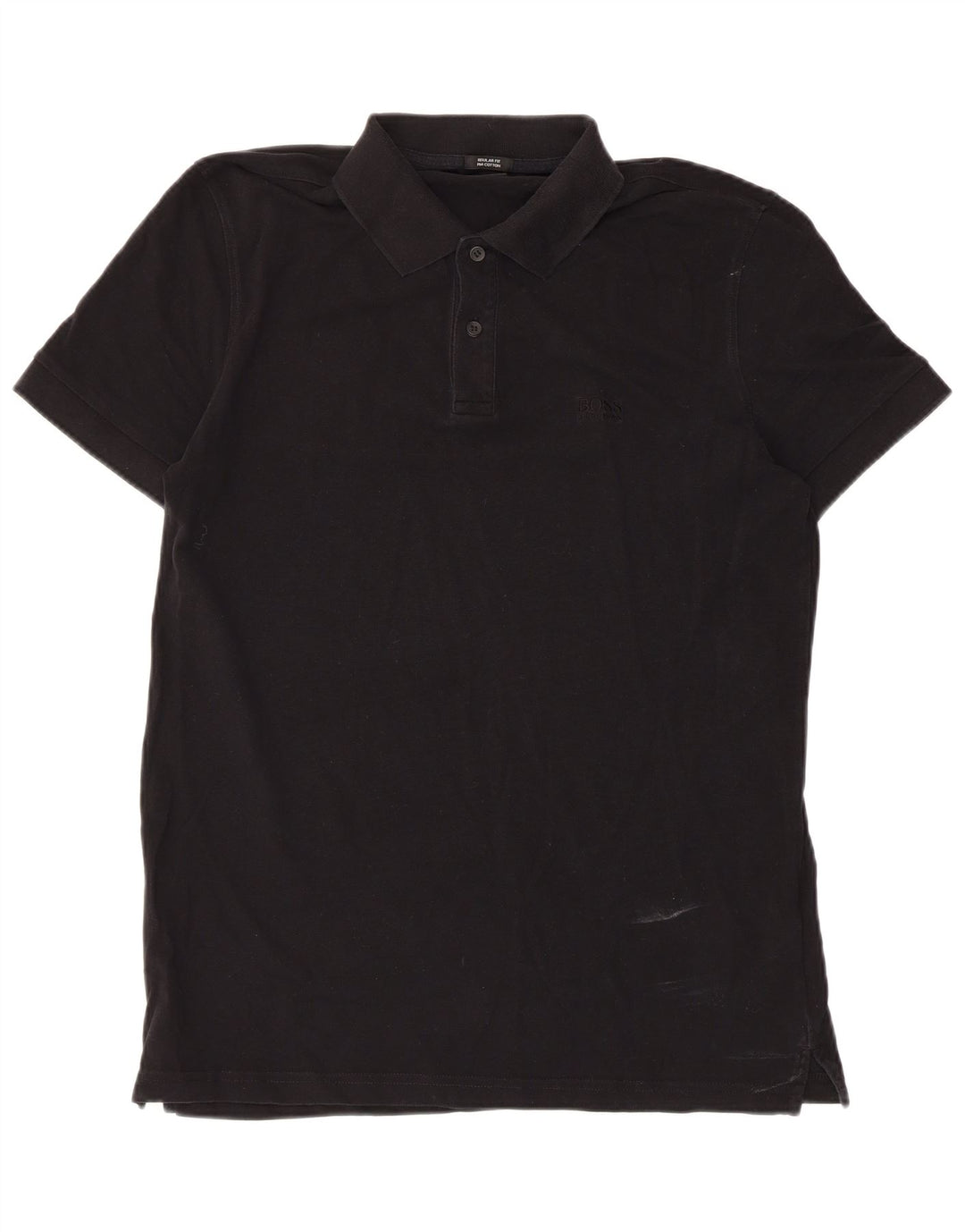Hugo Boss Herren-Poloshirt, groß, schwarze Baumwolle