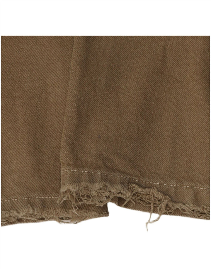 ZARA Damen Cargohose mit weitem Bein, Größe S, W26, L31, Beige