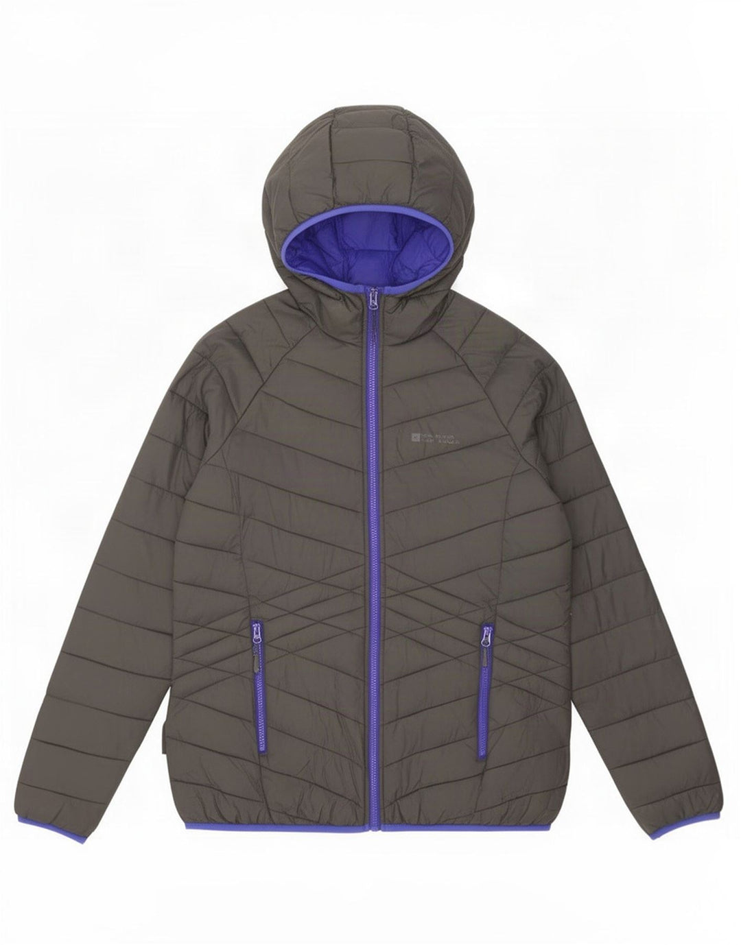 Mountain Warehouse Wattierte Damenjacke mit Kapuze, UK 16, Größe L, graues Nylon