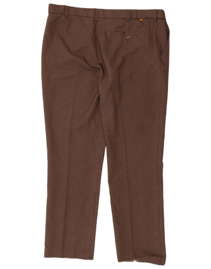 Farah Gerade Herren-Chinohose W40 L31 Braunes Polyester