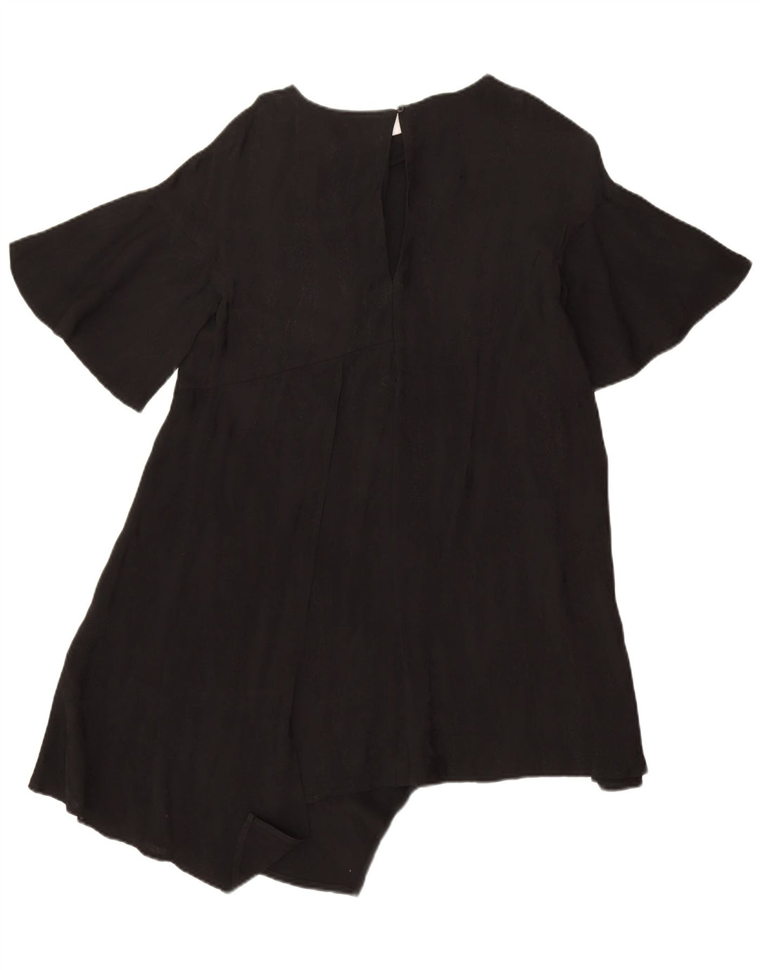 French Connection Damen Asymmetrisches Kleid UK 10 Small Schwarze Viskose