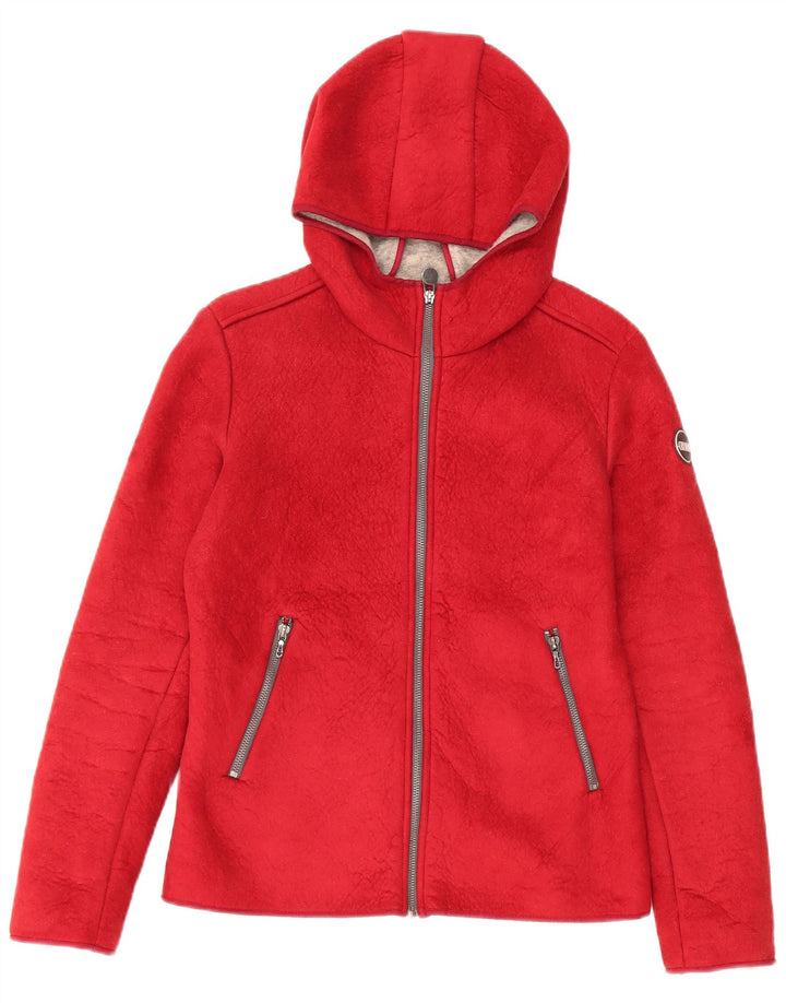 Colmar Damen-Fleecejacke mit Kapuze, übergroß, IT 42, klein, rot, Polyester
