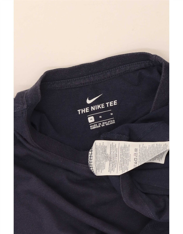 Nike Herren-T-Shirt-Oberteil, mittelgroß, marineblau, Baumwolle