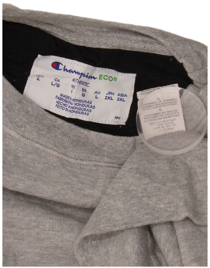 CHAMPION Mens Sweatshirt Jumper Large Grey Cotton