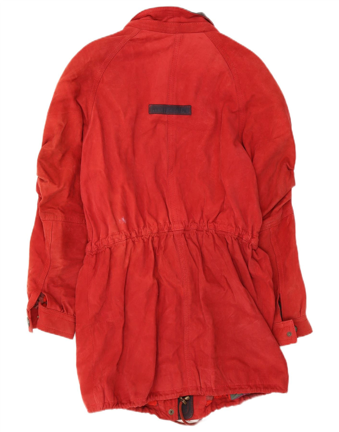 Vintage Damen Wildleder Übergroßer Mantel UK 10 Kleines rotes Leder