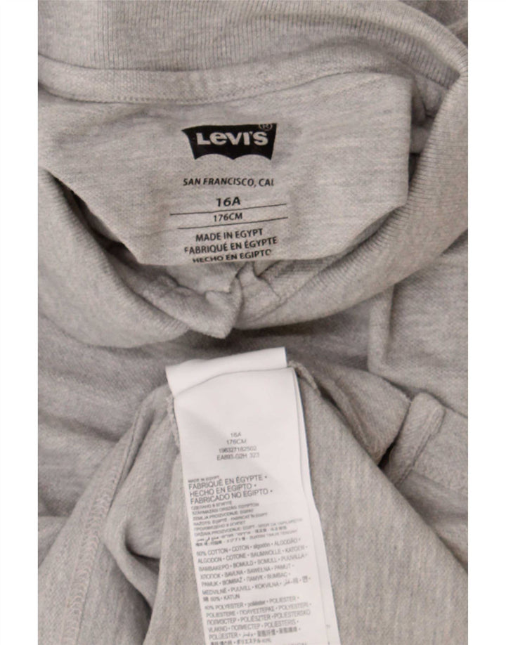 Levi's Poloshirt für Jungen, 15–16 Jahre, grau gefleckte Baumwolle