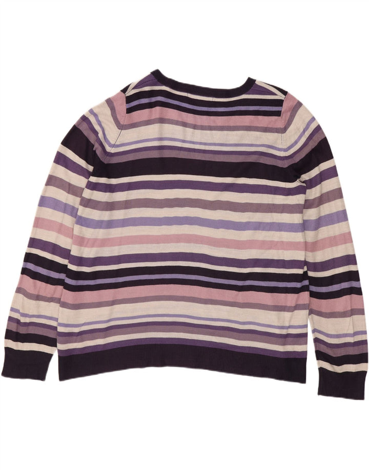 Marks & Spencer Damen-Pullover mit U-Boot-Ausschnitt, Gr. 42, Größe L, mehrfarbig