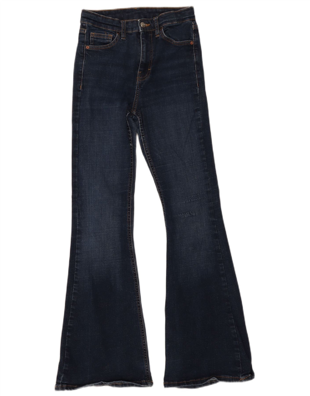 Topshop Damen Schlagjeans W26 L29 Blaue Baumwolle