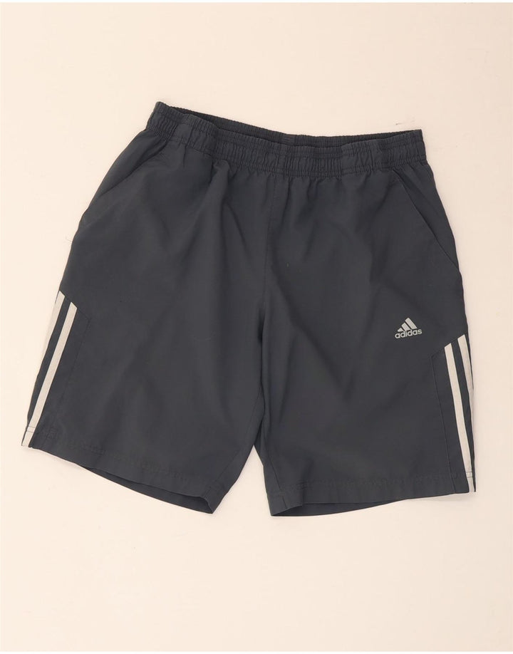 Adidas Herren-Sportshorts, klein, graues Colourblock-Polyester