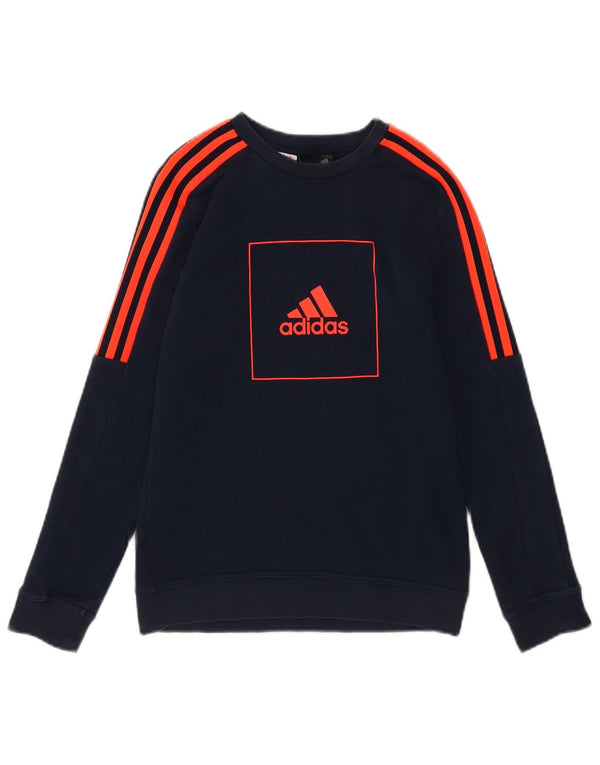 Adidas Jungen Graphic Top Langarm 11–12 Jahre marineblaue Baumwolle