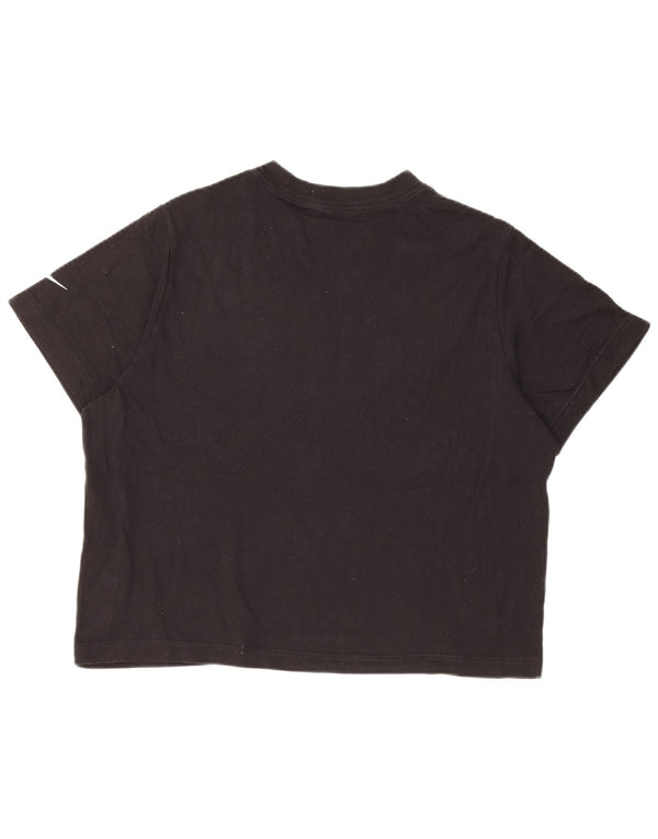 NIKE Mädchen Loose Fit Crop Graphic T-Shirt Top 13–14 Jahre XL Schwarz