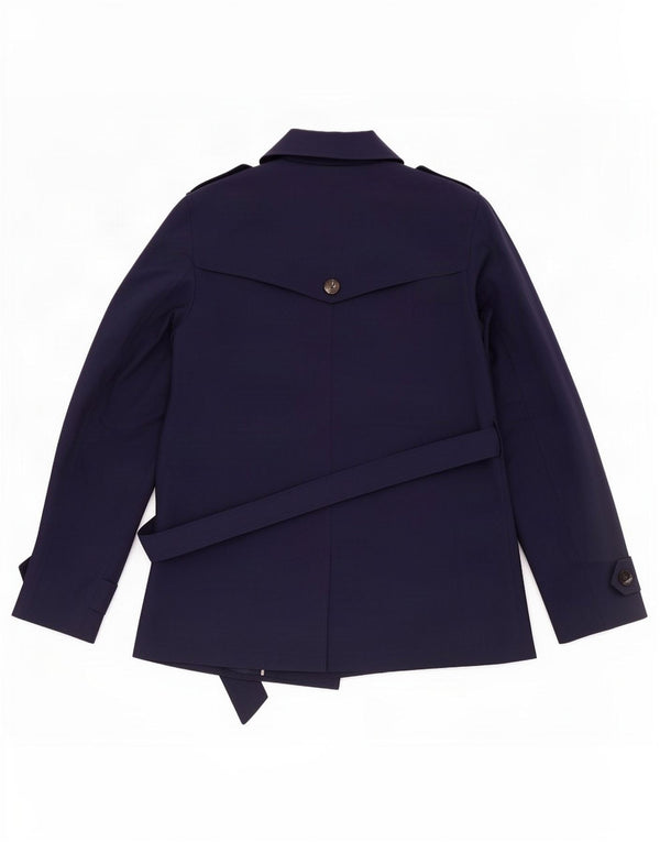 Marks & Spencer Damen Trenchcoat UK 12 Medium Marineblau Polyester