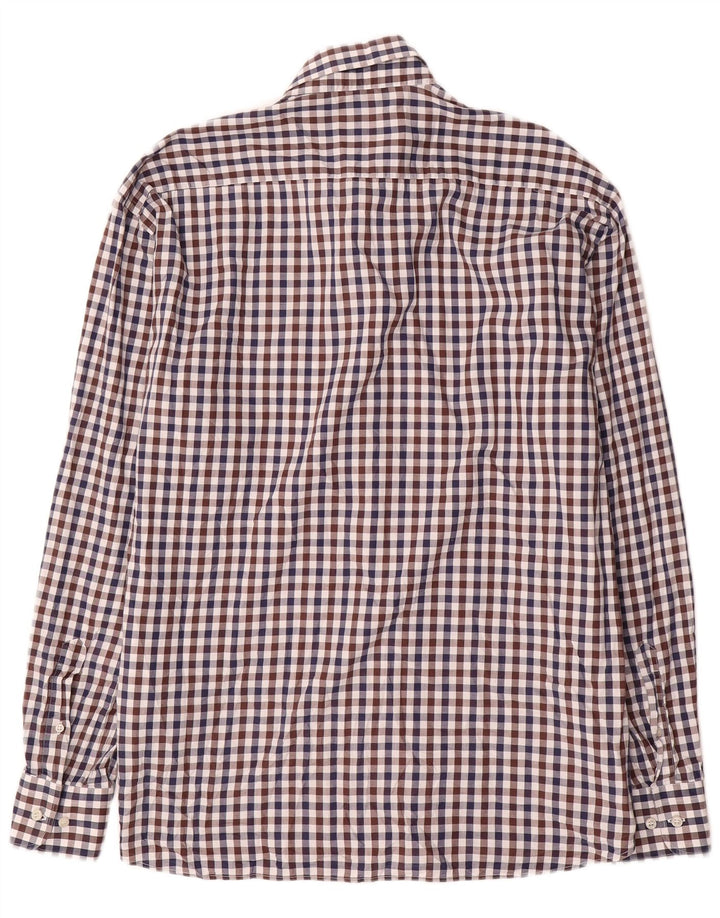 Paul & Shark Herren-Yachting-Hemd, Größe 43, große, mehrfarbige Gingham-Baumwolle