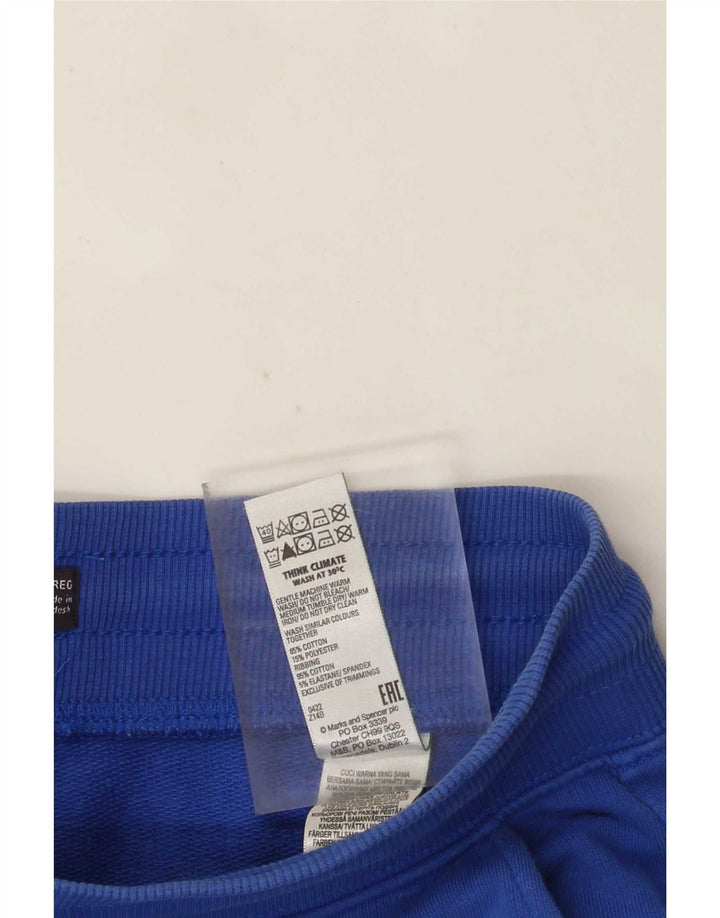 Marks & Spencer Damen-Trainingshose, Jogginghose, UK 12, mittelblau, Baumwolle