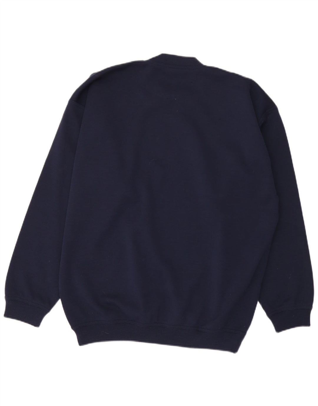 Vintage Herren Rundhalspullover Pullover EU 52 Groß Marineblau Polyacryl