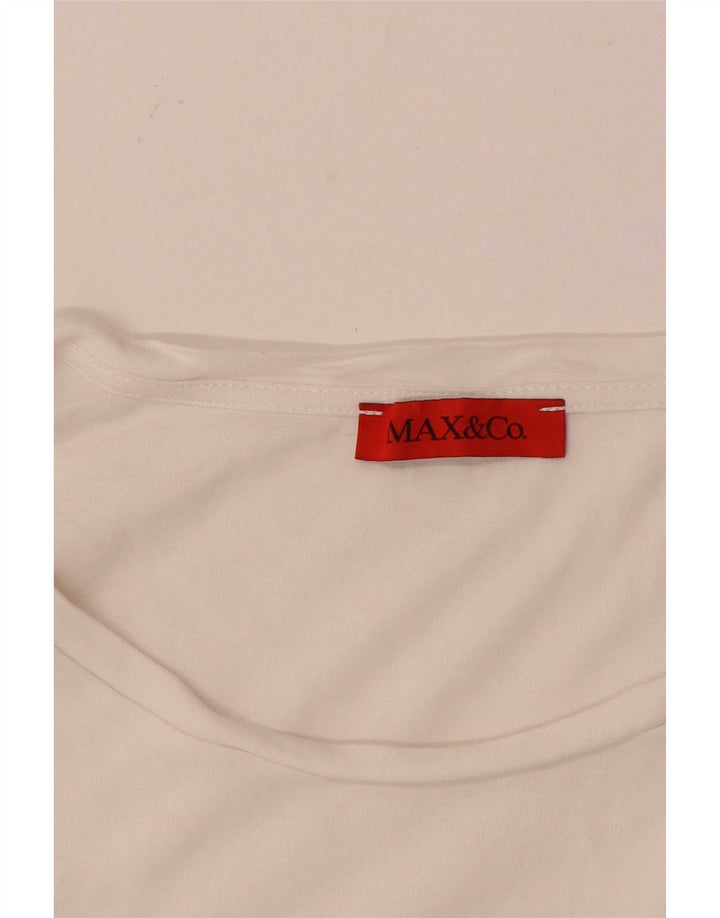 Max & Co. Damen T-Shirt Top UK 14 Medium Weiß