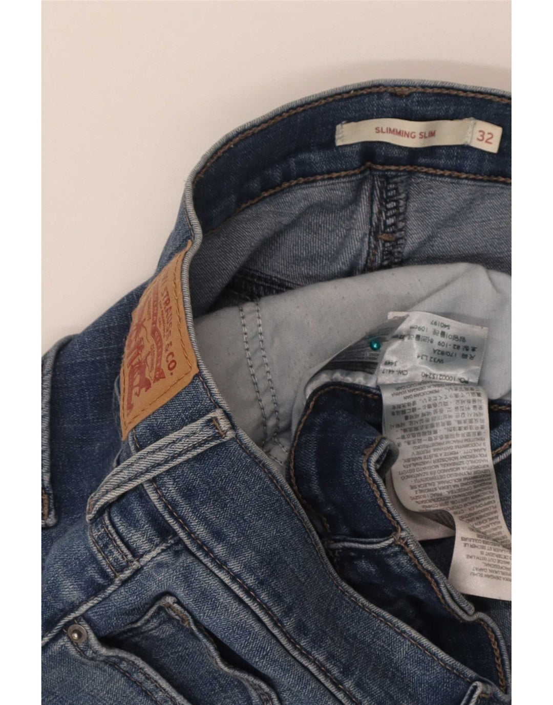 Levi's Damen Slim Slim Jeans W32 L34 Blaue Baumwolle
