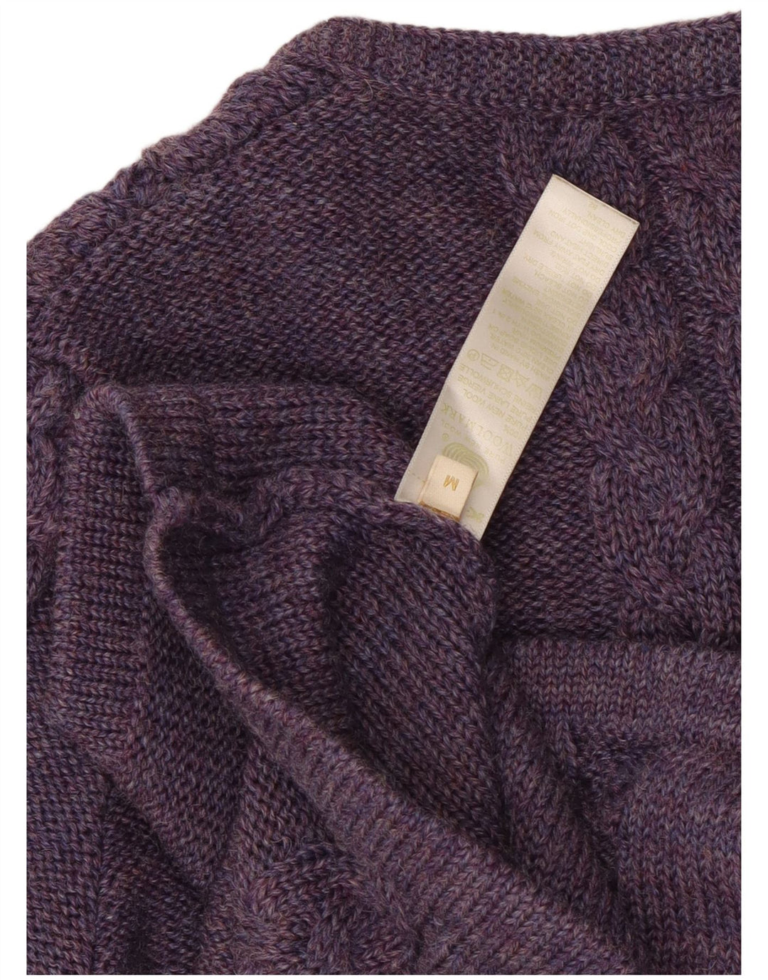 Vintage Damen Cardigan Pullover UK 12 Medium Lila Wolle