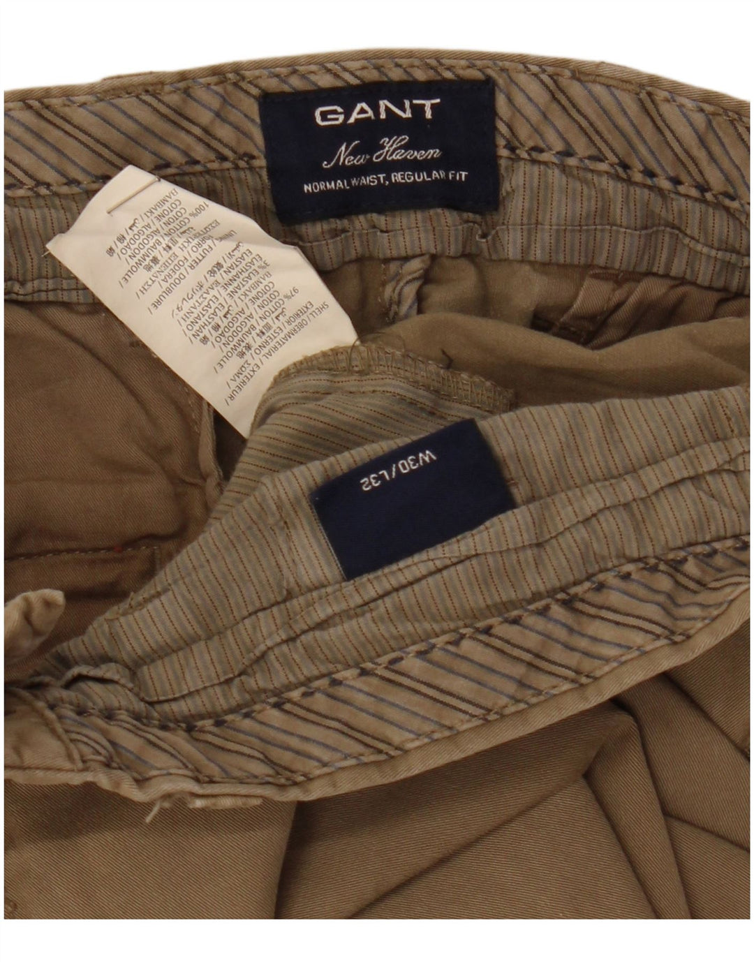 Gant Herren New Haven Regular Fit Straight Chino Hose W30 L32 Braun